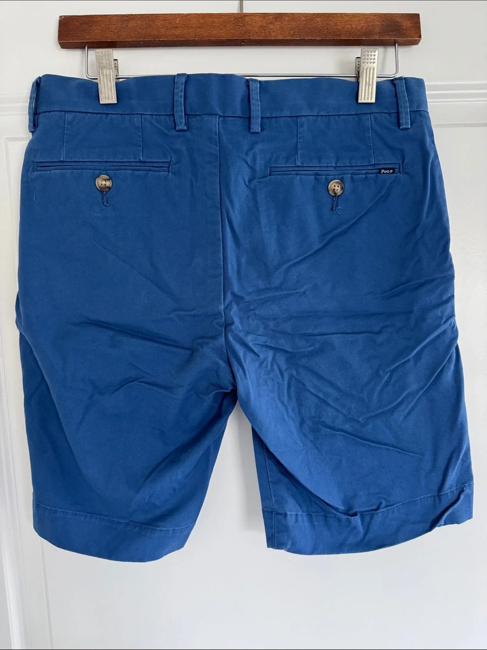 NWOT Men’s Polo Ralph Lauren Blue Stretch Slim Fit Dress Shorts 30